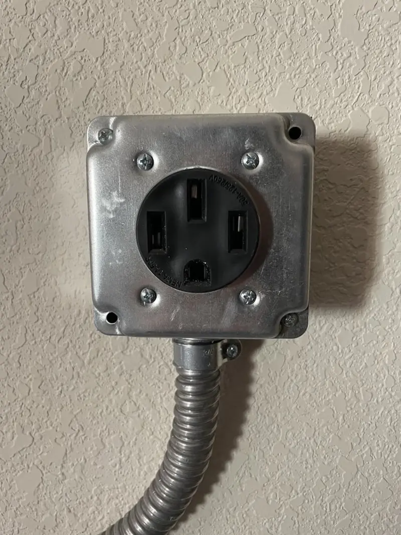 NEMA 14-50 outlet installed for Smart Home Electrical in Carroll